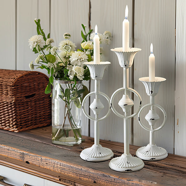 Rustic Metal Taper Candle Holders, Set of 3 Whats trending CT