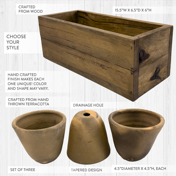 Load image into Gallery viewer, Rustic Kitchen Herb Planters, Pick Your Style Whats trending CIMA
