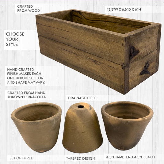 Rustic Kitchen Herb Planters, Pick Your Style Whats trending CIMA