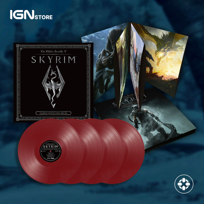 The Elder Scrolls V: Skyrim - Ultimate Edition Vinyl 4LP Box Set - IGN Exclusive Color Vinyl Records Spacelab9