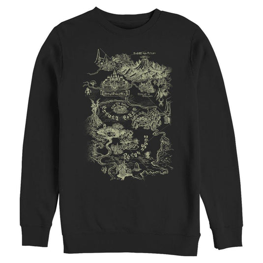 The Legend of Zelda - The Map - Crewneck Sweatshirt Apparel Fifth Sun