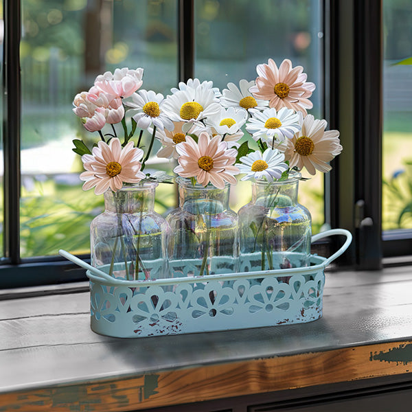 Three Jar Tabletop Plant Caddy Whats trending CT