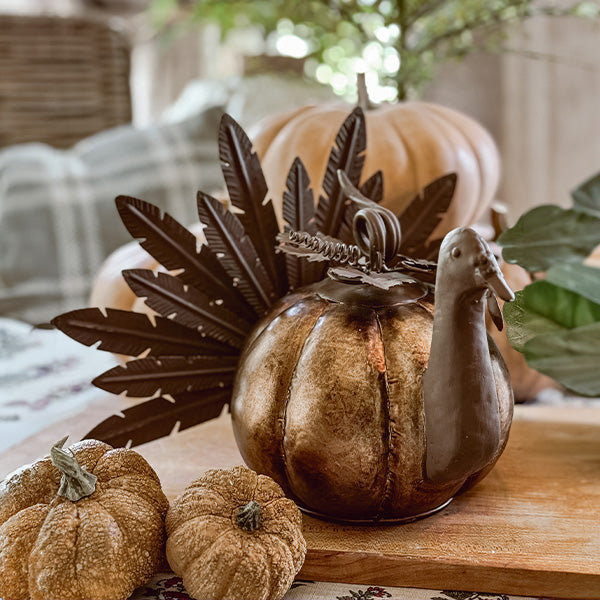 Rustic Galvanized Metal Pumpkin Turkey Whats trending ABH