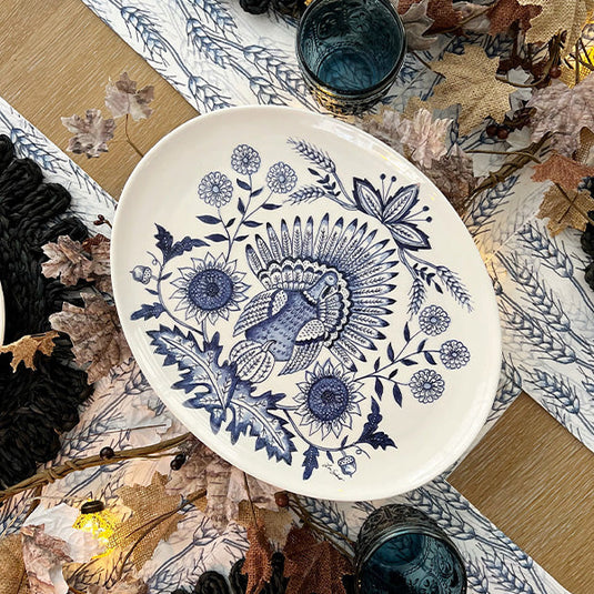 Turkey Oval Platter | Blue Harvest General CNF