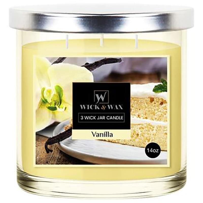 Load image into Gallery viewer, Vanilla Scented Jar Candle WICK &amp; WAX
