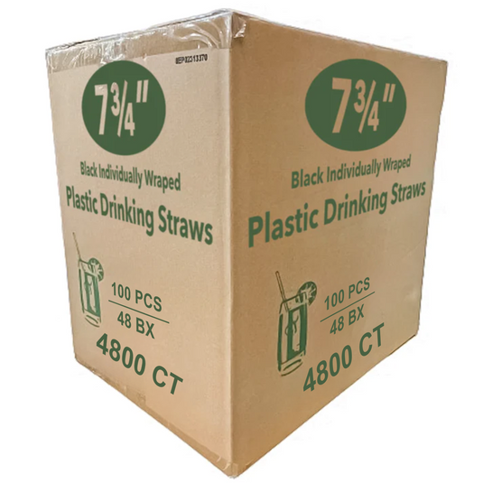 *WHOLESALE* 7.75" Multi-Color Individually Wrapped Beverage Straws | 4800 ct/case Tops & Straw VeZee