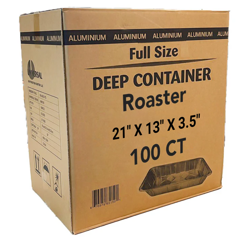 Load image into Gallery viewer, *WHOLESALE* Disposable Aluminum Full Size Deep Roaster | 100 ct/case Disposable VeZee
