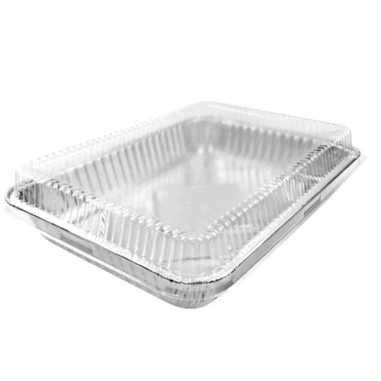 *WHOLESALE* Dome Lids for 9" x 13" Half Size Aluminum Foil Pan | 100 ct/Case Disposable VeZee