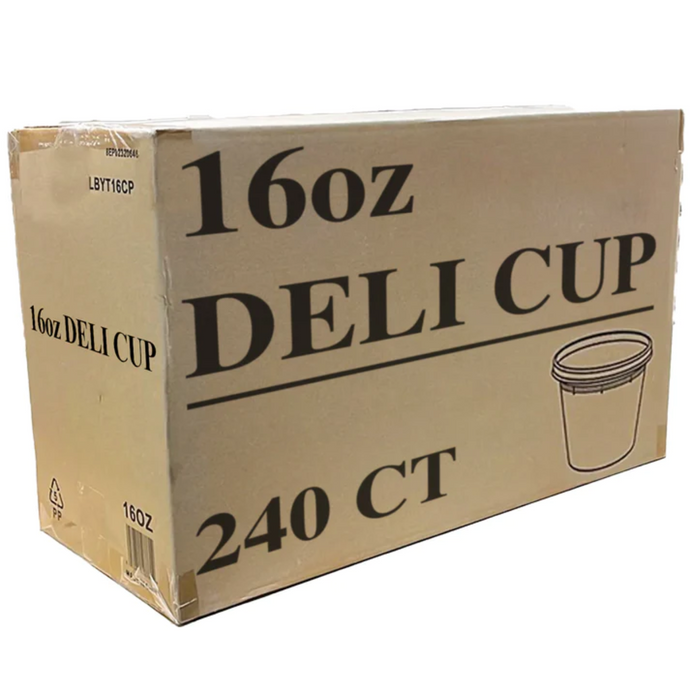 *WHOLESALE* 16oz. Heavy Duty Deli Containers with Lids | 240 ct/Case Food Storage & Serving VeZee