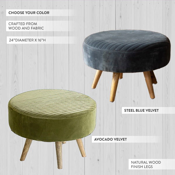 Load image into Gallery viewer, Upholstered Wooden Stool, Choose Your Color Whats trending KAL
