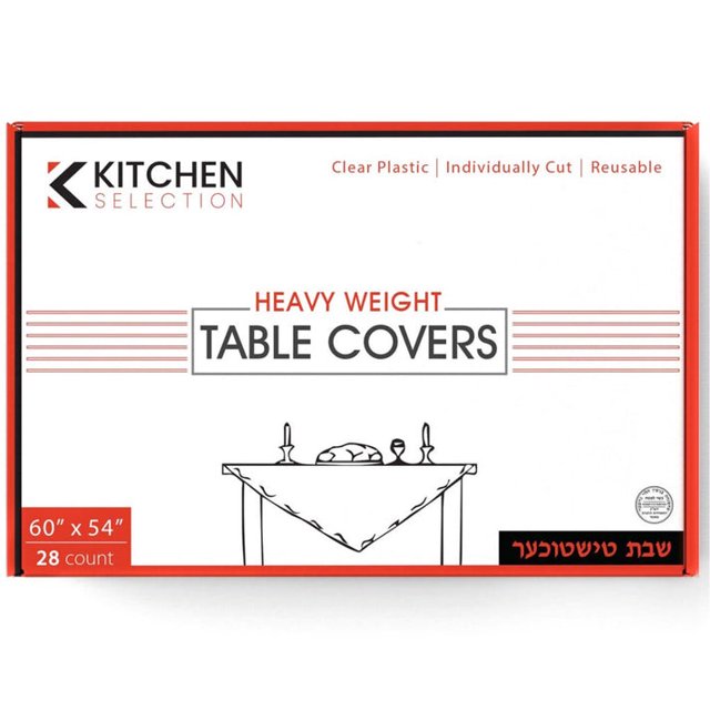 Kitchen Selection Clear Heavy-Weight Table Covers: Size 60