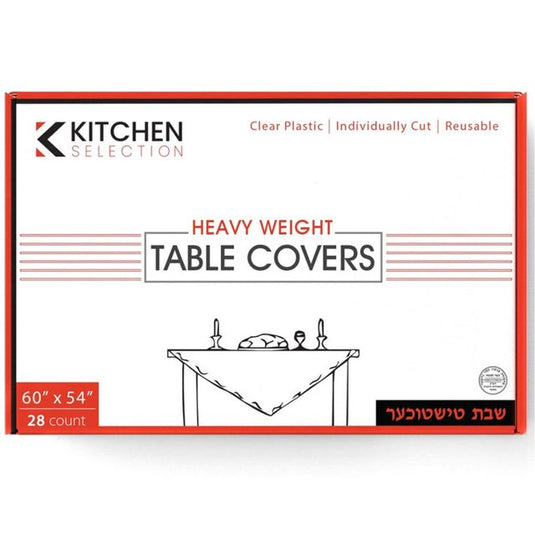 Kitchen Selection Clear Heavy-Weight Table Covers: Size 60"X54" Tablesettings VeZee