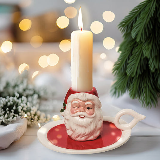 Vintage Santa Candle Holder General TP