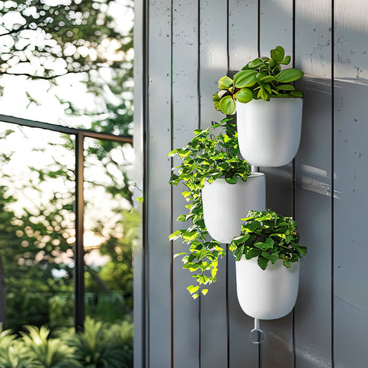 Matte White Wall Planters, Set of 3 Whats trending UMA