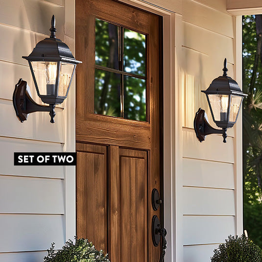 Black Outdoor Wall Sconce, Set of 2 Whats trending SAF