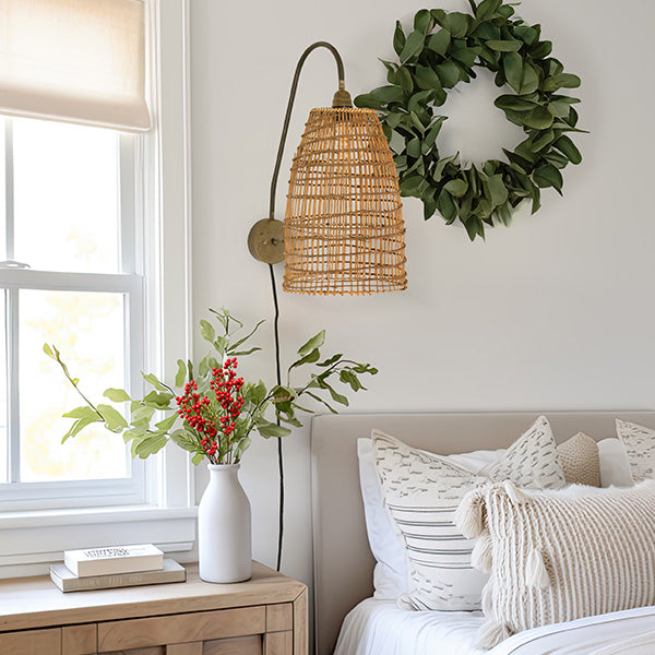 Wicker Lamp Wall Sconce Whats trending KAL