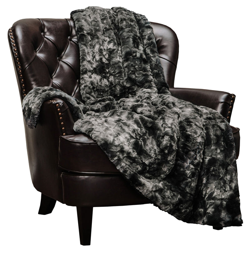 Load image into Gallery viewer, Wolf Faux Fur Throw Blanket
