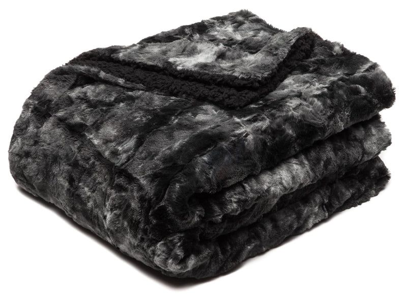 Load image into Gallery viewer, Wolf Faux Fur Throw Blanket
