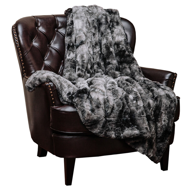 Load image into Gallery viewer, Wolf Faux Fur Throw Blanket
