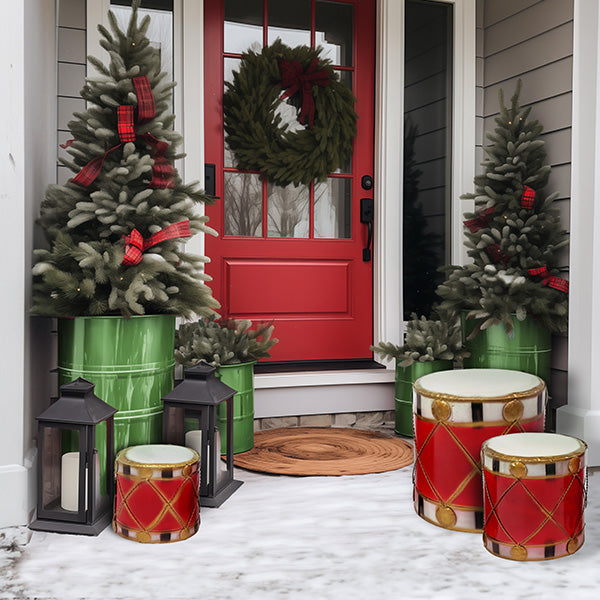 Decorative Christmas Drums, Set of 3 Whats trending CIMA