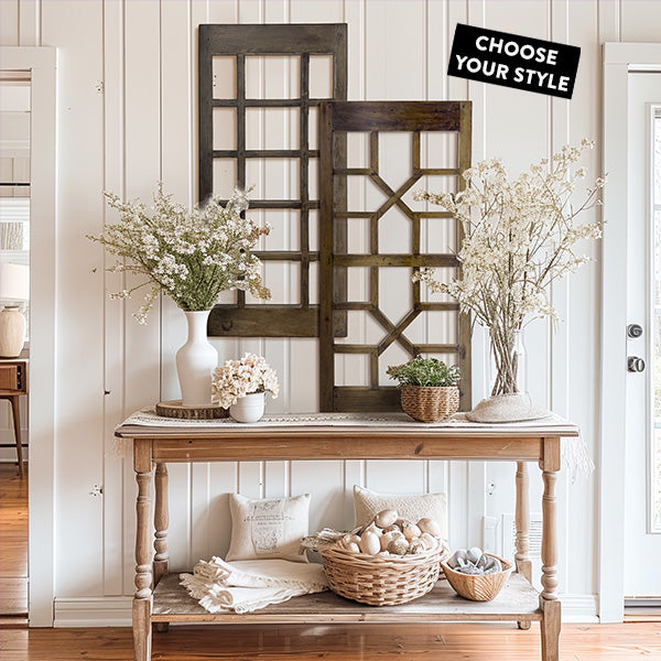 Vintage-Inspired Wooden Wall Window Pane, Choose Your Style Whats trending CIMA