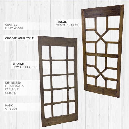 Vintage-Inspired Wooden Wall Window Pane, Choose Your Style Whats trending CIMA