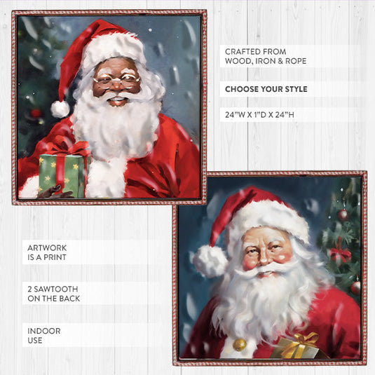 Vintage Inspired Santa Wall Art, Choose Your Style Sale ABH