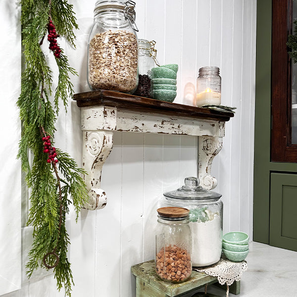 White Chippy Wood Wall Shelf Whats trending ABH