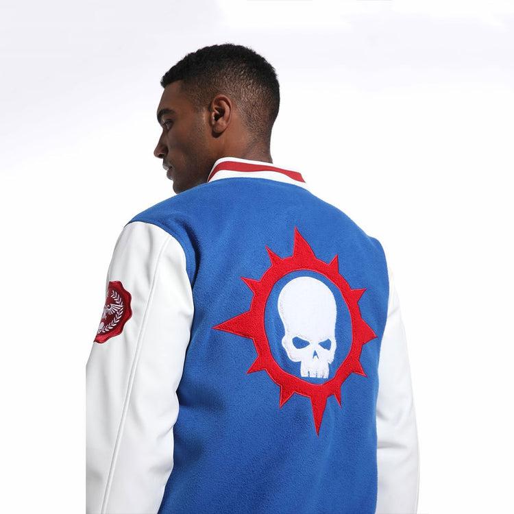 Load image into Gallery viewer, Warhammer 40,000: Space Marine 2 - Ultramarines Varsity - Jacket Apparel Print Clever
