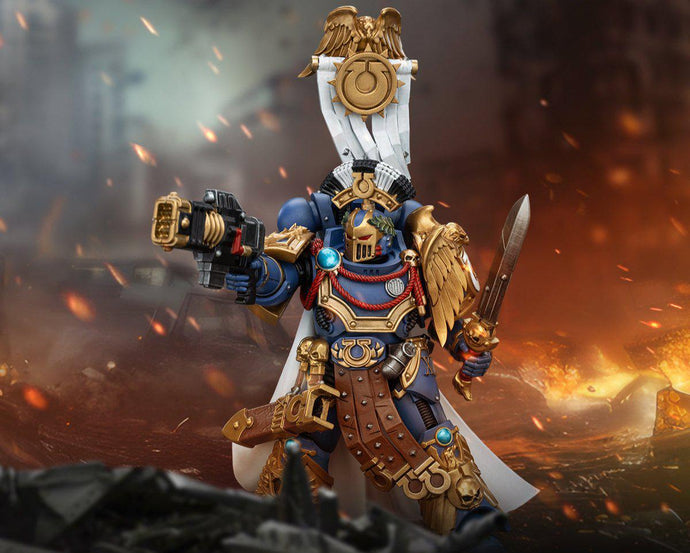 Warhammer 40,000 - Ultramarines Legion Praetor with Power Sword and Volkite Serpenta - Action Figure Collectibles Joytoy