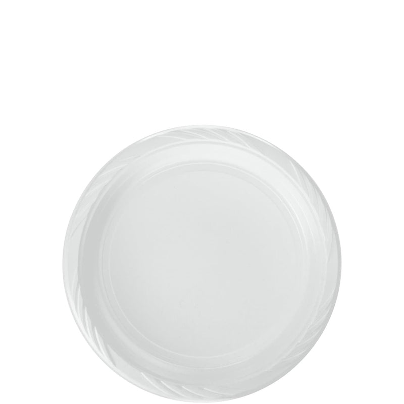 Load image into Gallery viewer, White Lightweight Plastic Plates White 6in Disposable Plates Blue Sky
