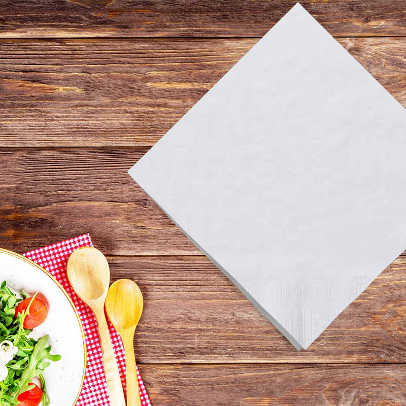 Load image into Gallery viewer, White Beverage Napkins Napkins Party Dimensions
