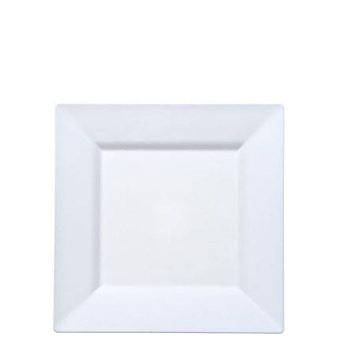 White Square Plastic Dinner Plates 6.5