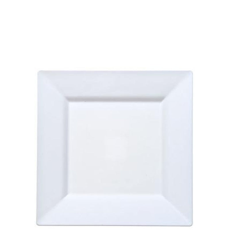 Load image into Gallery viewer, White Square Plastic Dinner Plates 6.5&quot; Disposable Plates Lillian
