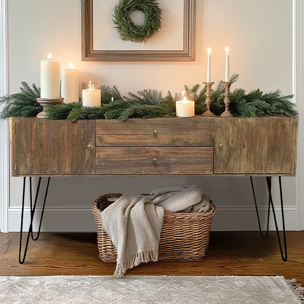 Rustic Timeworn Wood Hall Table with Four Drawers Whats trending VIP