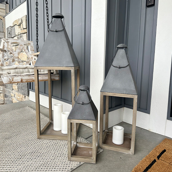 Myra Oversized Floor Lanterns, Set of 3 General ABH