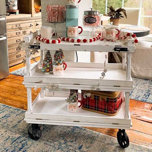 White Wooden Bakery Cart Whats trending ABH