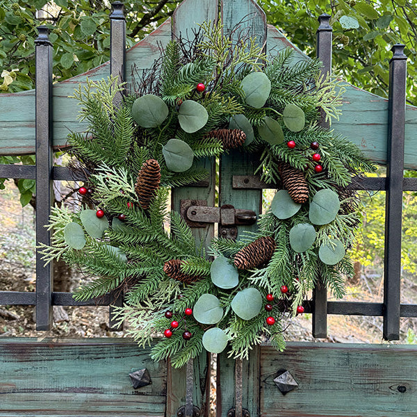 Eucalyptus and Pinecone Wreath Whats trending ABH