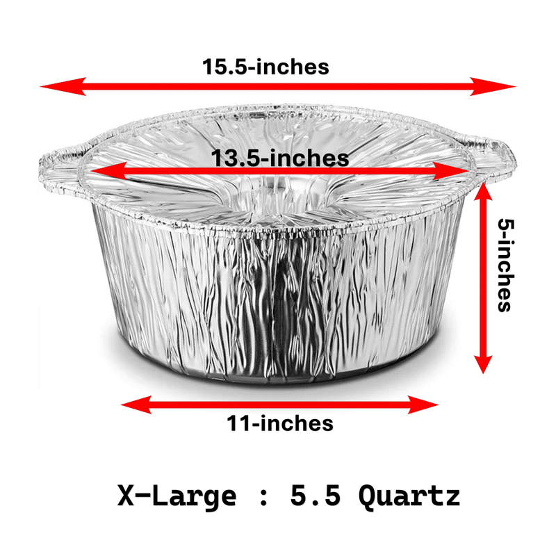 Load image into Gallery viewer, Jet Foil Disposable Aluminum 5.5Qtz X-Large Pot With Lid Disposable JetFoil
