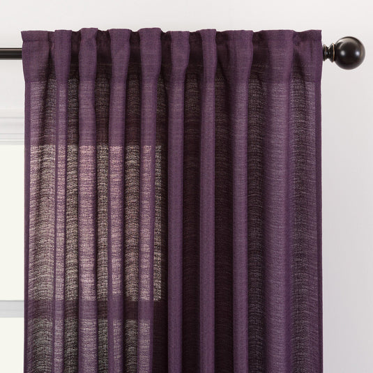 Faux Belgian Flax Solid Curtains Collective Chanasya