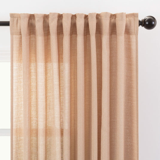 Faux Belgian Flax Solid Curtains Collective Chanasya