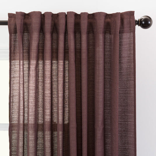 Faux Belgian Flax Solid Curtains Collective Chanasya