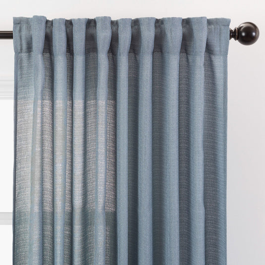 Faux Belgian Flax Solid Curtains Collective Chanasya