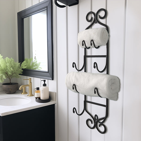 Wrought Iron Wall Mounted Towel Rack Whats trending CT