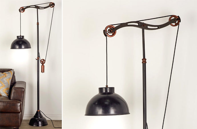 Industrial Pulley Floor Lamp General UMA