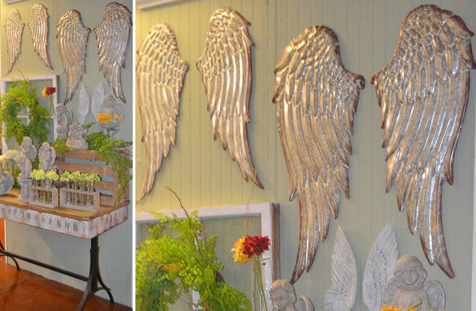 Metal Antique Angel Wings, Pick Your Size General DCI