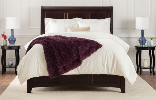 Solid Faux Long Fur Throw Blanket Collective Chanasya