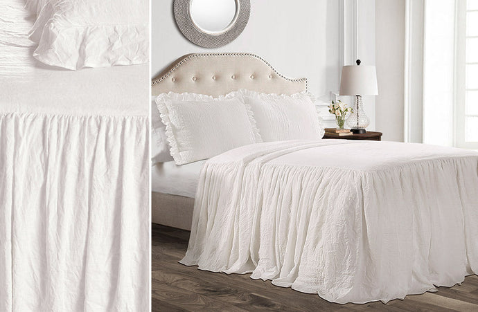 Ruffle Skirt Bedspread, Pick Your Size General THF