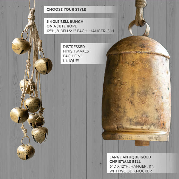 Load image into Gallery viewer, Distressed Christmas Bell, Choose Your Style General KAL
