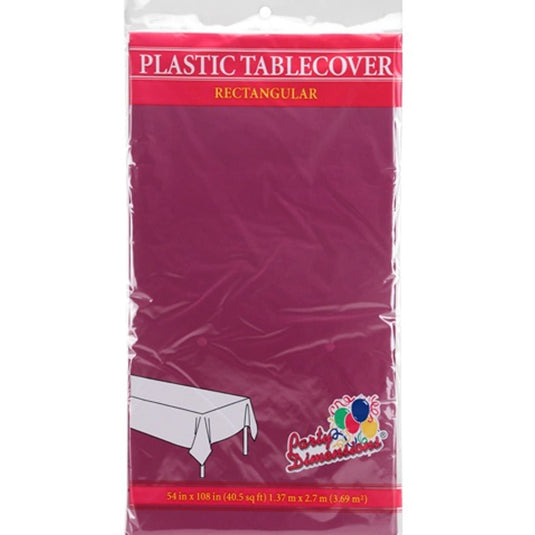 *WHOLESALE* Tablecover Plastic Berry Rectangular 54'' X 108'': 48CT Table Cover Party Dimensions